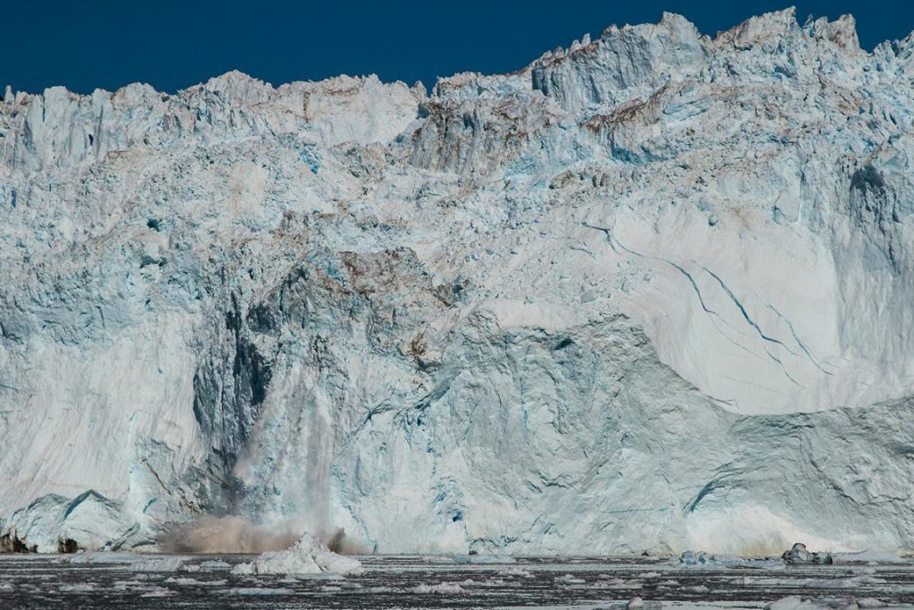 Riss in der Gletscherfront
