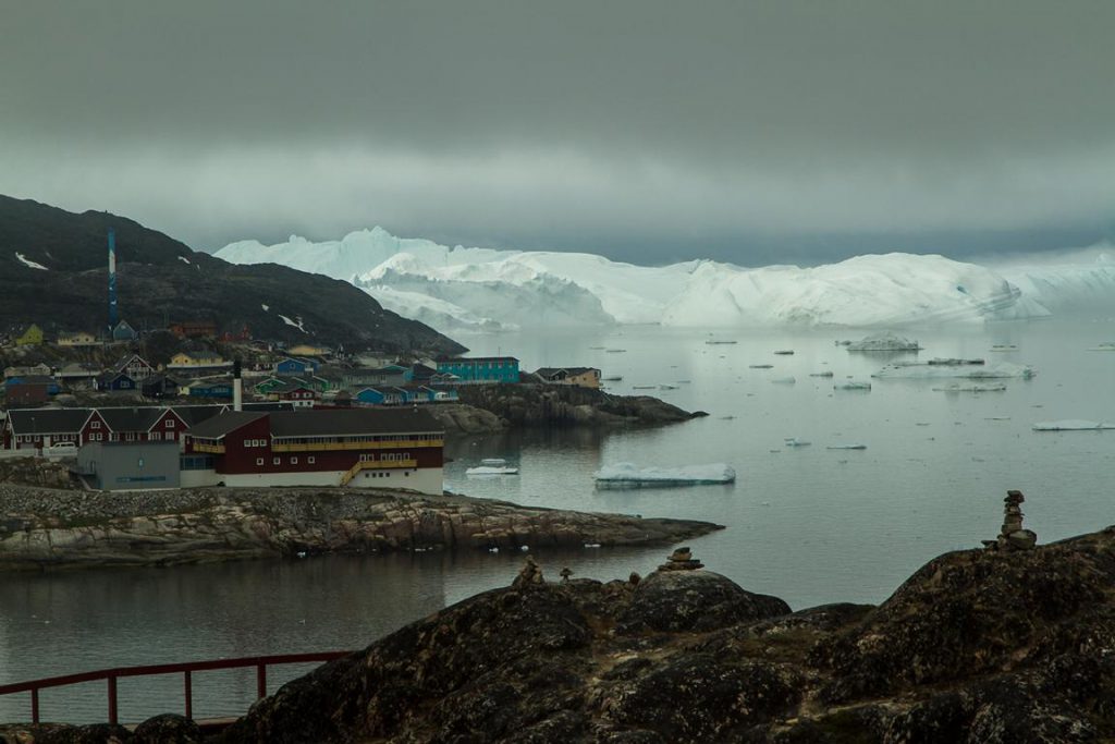 Ilulissat unter Wolken