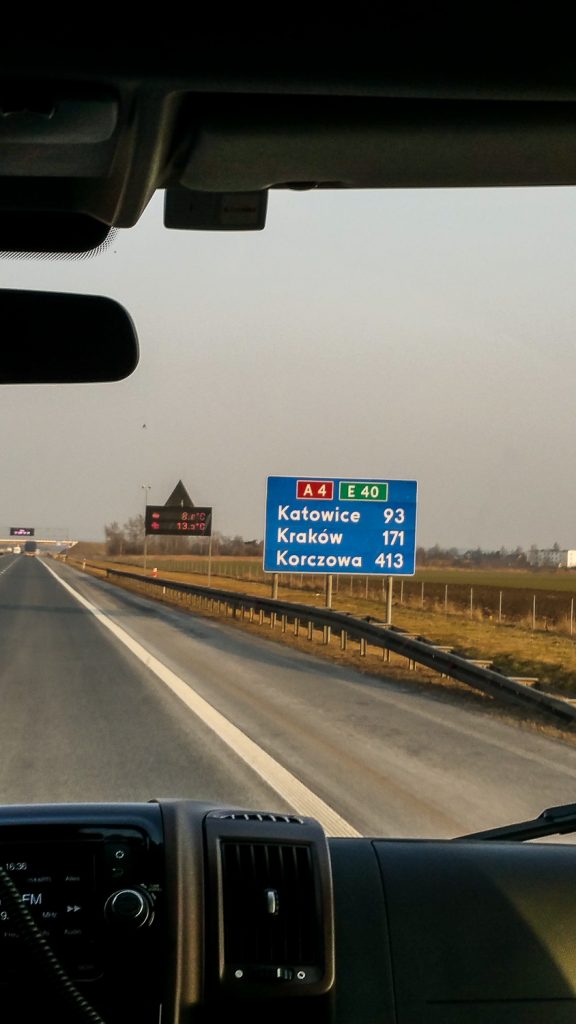 Auf der Autobahn in Polen