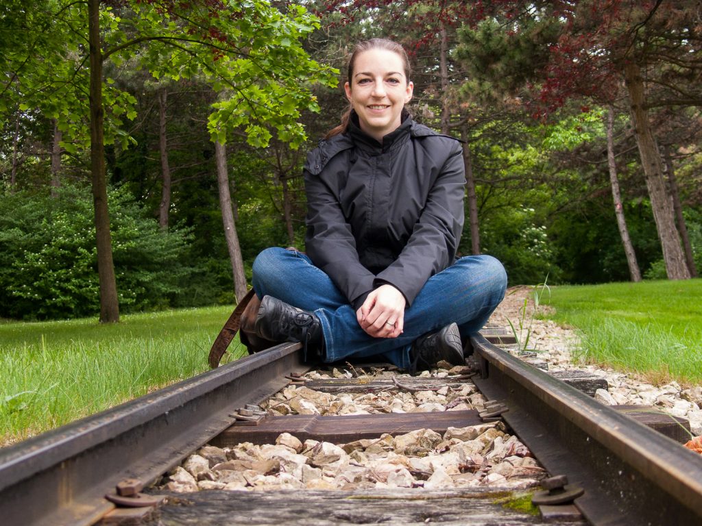 Schienen der Donauparkbahn