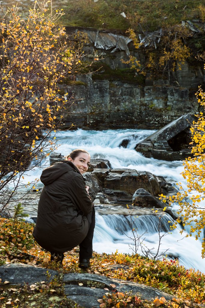 Wasserfall Navitfoss in Lappland