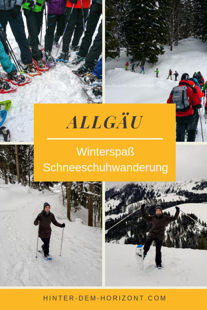 Mit Schneeschuhen durch die Winterlandschaft, das ist ein Spaß! Zum Beispiel bei einer Schneeschuhwanderung im Allgäu. #Winterwandern #Wintersport