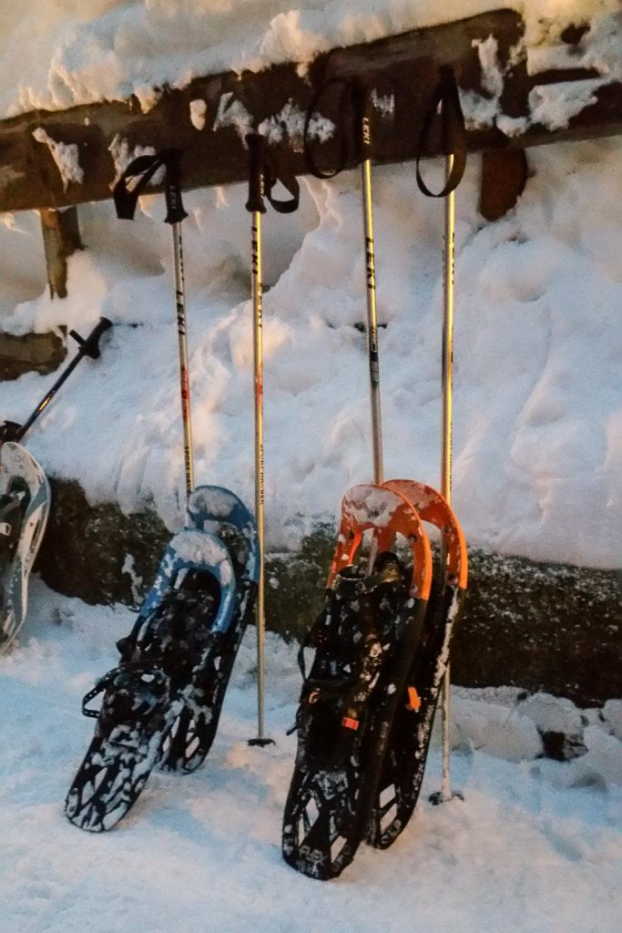 Schneeschuhausrüstung